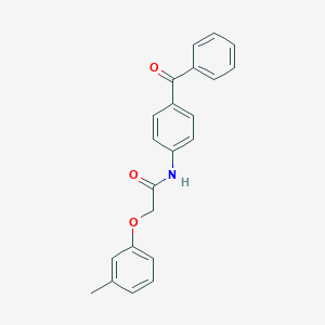 molecular formula C22H19NO3 B310198 N-(4-benzoylphenyl)-2-(3-methylphenoxy)acetamide 