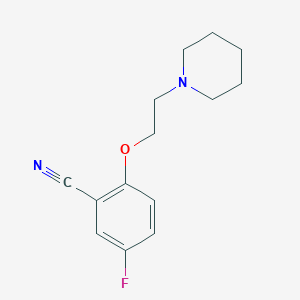 5-Fluoro-2-[2-(piperidin-1-yl)ethoxy]benzonitrile