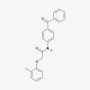 molecular formula C22H19NO3 B310199 N-(4-benzoylphenyl)-2-(2-methylphenoxy)acetamide 