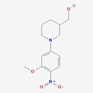 molecular formula C13H18N2O4 B3102007 (1-(3-甲氧基-4-硝基苯基)哌啶-3-基)甲醇 CAS No. 1410204-92-0