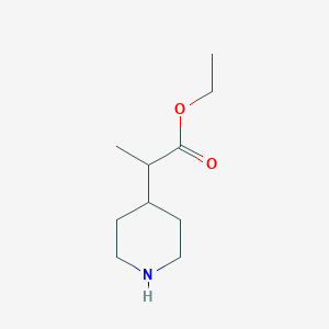 molecular formula C10H19NO2 B3102009 Ethyl 2-(piperidin-4-yl)propanoate CAS No. 141060-27-7