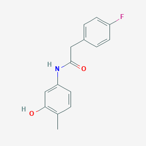 molecular formula C15H14FNO2 B310203 2-(4-fluorophenyl)-N-(3-hydroxy-4-methylphenyl)acetamide 
