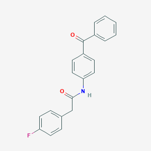 molecular formula C21H16FNO2 B310205 N-(4-benzoylphenyl)-2-(4-fluorophenyl)acetamide 