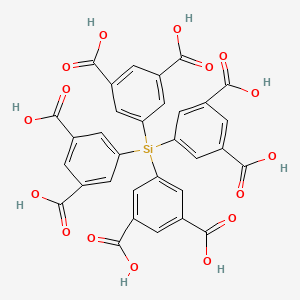 molecular formula C32H20O16Si B3102053 5,5',5'',5'''-Silanetetrayltetraisophthalic acid CAS No. 1412999-57-5