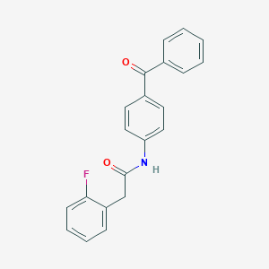molecular formula C21H16FNO2 B310206 N-(4-benzoylphenyl)-2-(2-fluorophenyl)acetamide 