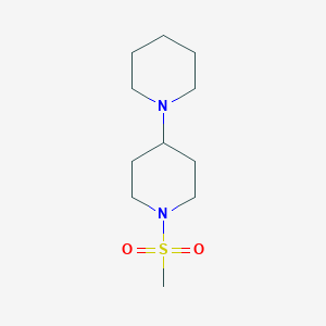 molecular formula C11H22N2O2S B3102072 1-Methanesulfonyl-4-(piperidin-1-yl)piperidine CAS No. 14143-68-1