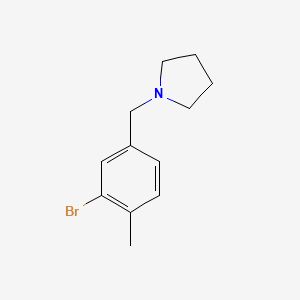 molecular formula C12H16BrN B3102080 1-(3-Bromo-4-methylbenzyl)pyrrolidine CAS No. 1414870-50-0