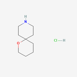 molecular formula C9H18ClNO B3102093 1-Oxa-9-azaspiro[5.5]undecane hydrochloride CAS No. 1414958-73-8