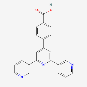 molecular formula C22H15N3O2 B3102111 4'-(4-Carboxyphenyl)-3,2':6',3''-terpyridine CAS No. 1415258-35-3