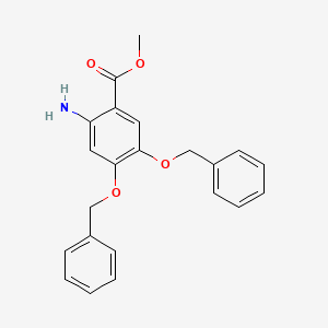 molecular formula C22H21NO4 B3102148 Methyl 2-amino-4,5-bis(benzyloxy)benzoate CAS No. 1415560-78-9