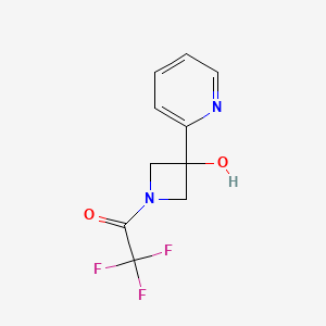 2,2,2-Trifluoro-1-(3-hydroxy-3-(pyridin-2-yl)azetidin-1-yl)ethanone