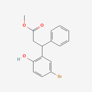 molecular formula C16H15BrO3 B3102176 3-(5-溴-2-羟基苯基)-3-苯基丙酸甲酯 CAS No. 1415562-50-3
