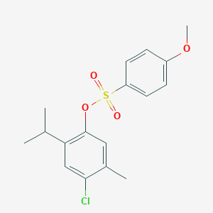 molecular formula C17H19ClO4S B310222 4-Chloro-2-isopropyl-5-methylphenyl4-methoxybenzenesulfonate 