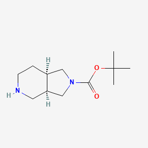 molecular formula C12H22N2O2 B3102250 (3aR,7aR)-rel-叔丁基六氢-1H-吡咯并[3,4-c]吡啶-2(3H)-甲酸酯 CAS No. 1416263-23-4
