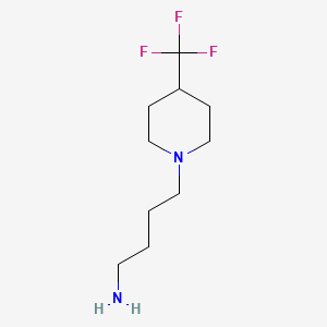 molecular formula C10H19F3N2 B3102271 4-(4-Trifluoromethyl-piperidin-1-yl)-butylamine CAS No. 1416351-97-7
