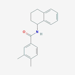 molecular formula C19H21NO B310228 3,4-dimethyl-N-(1,2,3,4-tetrahydro-1-naphthalenyl)benzamide 