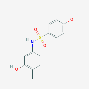molecular formula C14H15NO4S B310232 N-(3-hydroxy-4-methylphenyl)-4-methoxybenzenesulfonamide 