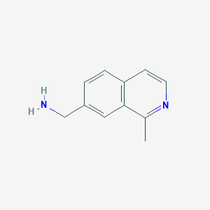 molecular formula C11H12N2 B3102348 (1-Methylisoquinolin-7-yl)methanamine CAS No. 1416714-21-0