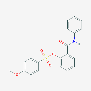 molecular formula C20H17NO5S B310236 2-(Anilinocarbonyl)phenyl4-methoxybenzenesulfonate 