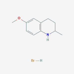 molecular formula C11H16BrNO B3102379 6-Methoxy-2-methyl-1,2,3,4-tetrahydroquinoline hydrobromide CAS No. 1417357-11-9