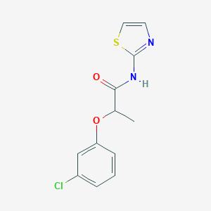 molecular formula C12H11ClN2O2S B310239 2-(3-chlorophenoxy)-N-(1,3-thiazol-2-yl)propanamide 