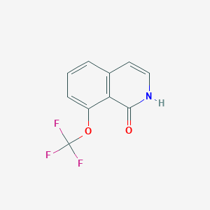 molecular formula C10H6F3NO2 B3102416 1(2H)-Isoquinolinone, 8-(trifluoromethoxy)- CAS No. 1417639-31-6