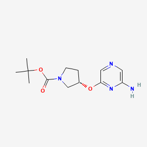 B3102455 (S)-tert-Butyl 3-((6-aminopyrazin-2-yl)oxy)pyrrolidine-1-carboxylate CAS No. 1417789-47-9