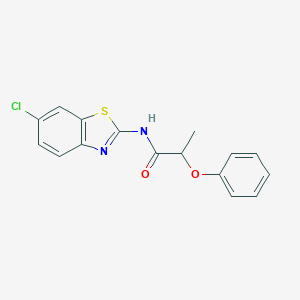 molecular formula C16H13ClN2O2S B310247 N-(6-chloro-1,3-benzothiazol-2-yl)-2-phenoxypropanamide 