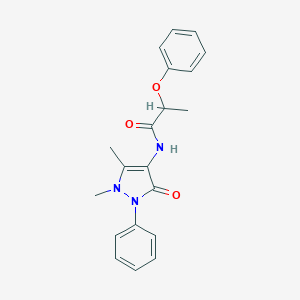molecular formula C20H21N3O3 B310250 N-(1,5-dimethyl-3-oxo-2-phenyl-2,3-dihydro-1H-pyrazol-4-yl)-2-phenoxypropanamide 