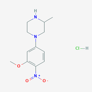 1-(3-Methoxy-4-nitrophenyl)-3-methylpiperazine hydrochloride