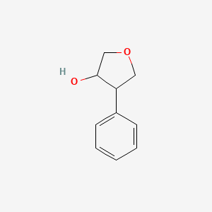 molecular formula C10H12O2 B3102584 4-Phenyltetrahydrofuran-3-ol CAS No. 1420794-90-6