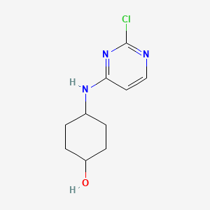 molecular formula C10H14ClN3O B3102606 (1r,4r)-4-((2-Chloropyrimidin-4-yl)amino)cyclohexanol CAS No. 1420870-15-0