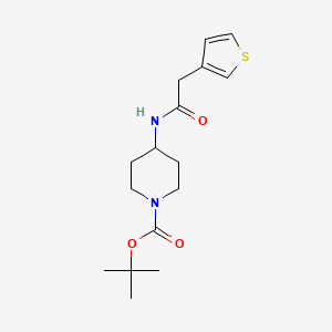 molecular formula C16H24N2O3S B3102613 叔丁基4-(2-(噻吩-3-基)乙酰氨基)哌啶-1-羧酸酯 CAS No. 1420894-90-1