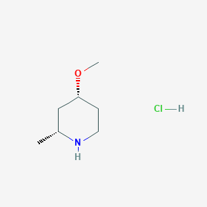 molecular formula C7H16ClNO B3102626 cis-4-Methoxy-2-methyl-piperidine hydrochloride CAS No. 1421253-05-5