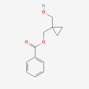 molecular formula C12H14O3 B3102644 (1-(Hydroxymethyl)cyclopropyl)methyl benzoate CAS No. 142148-11-6