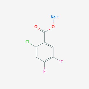 molecular formula C7H2ClF2NaO2 B3102656 Sodium 2-chloro-4,5-difluorobenzoate CAS No. 1421761-16-1