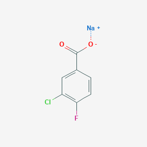 molecular formula C7H3ClFNaO2 B3102662 3-氯-4-氟苯甲酸钠 CAS No. 1421761-18-3