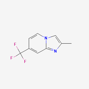 molecular formula C9H7F3N2 B3102667 Imidazo[1,2-a]pyridine, 2-methyl-7-(trifluoromethyl)- CAS No. 1421786-76-6