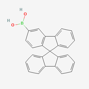 molecular formula C25H17BO2 B3102673 Boronic acid, B-9,9'-spirobi[9H-fluoren]-3-yl- CAS No. 1421789-04-9