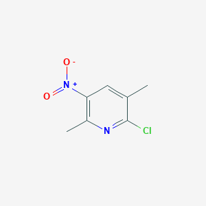molecular formula C7H7ClN2O2 B3102674 2-Chloro-3,6-dimethyl-5-nitropyridine CAS No. 1421922-52-2