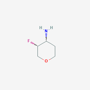 molecular formula C5H10FNO B3102679 (3R,4R)-3-Fluorotetrahydro-2H-pyran-4-amine CAS No. 1422188-14-4