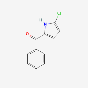 molecular formula C11H8ClNO B3102686 (5-chloro-1H-pyrrol-2-yl)(phenyl)methanone CAS No. 142231-06-9