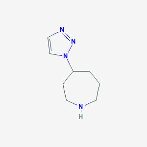molecular formula C8H14N4 B3102692 4-(1H-1,2,3-triazol-1-yl)azepane CAS No. 1422424-84-7