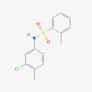 molecular formula C14H14ClNO2S B310272 N-(3-chloro-4-methylphenyl)-2-methylbenzenesulfonamide 