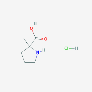 molecular formula C6H12ClNO2 B3102728 2-Methylproline hydrochloride CAS No. 1423025-85-7