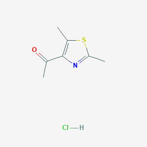 molecular formula C7H10ClNOS B3102730 1-(2,5-二甲基-1,3-噻唑-4-基)乙酮盐酸盐 CAS No. 1423031-39-3