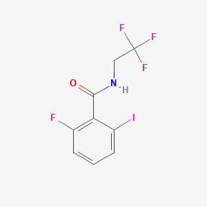 molecular formula C9H6F4INO B3102766 2-fluoro-6-iodo-N-(2,2,2-trifluoroethyl)benzamide CAS No. 1423878-56-1