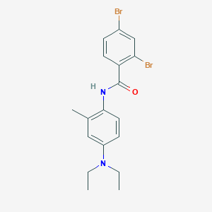 2,4-dibromo-N-[4-(diethylamino)-2-methylphenyl]benzamide