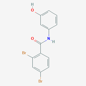 molecular formula C13H9Br2NO2 B310278 2,4-dibromo-N-(3-hydroxyphenyl)benzamide 