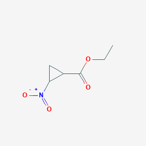 molecular formula C6H9NO4 B3102785 Ethyl 2-nitrocyclopropane-1-carboxylate CAS No. 1424939-90-1
